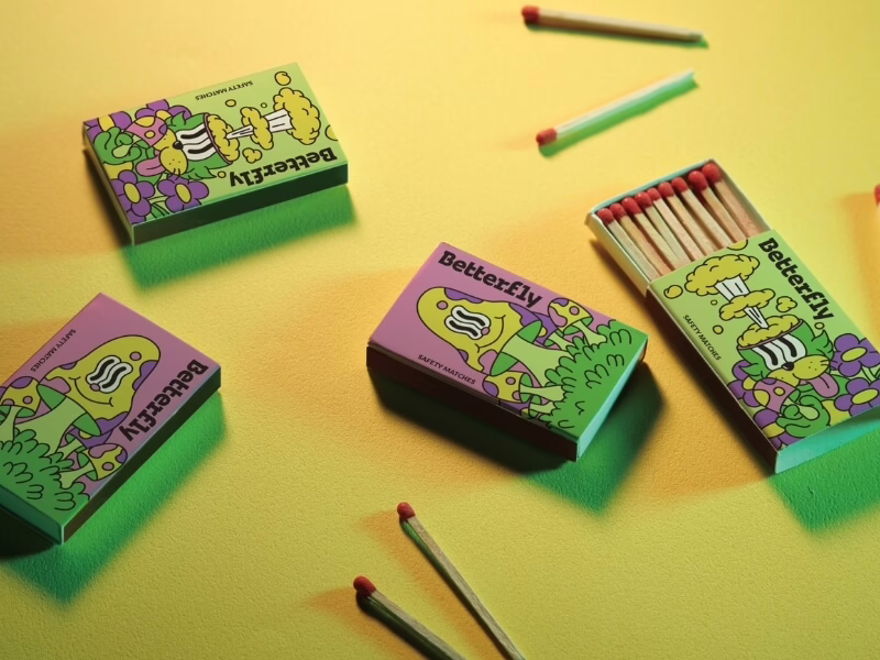 Betterfly matchboxes with logo