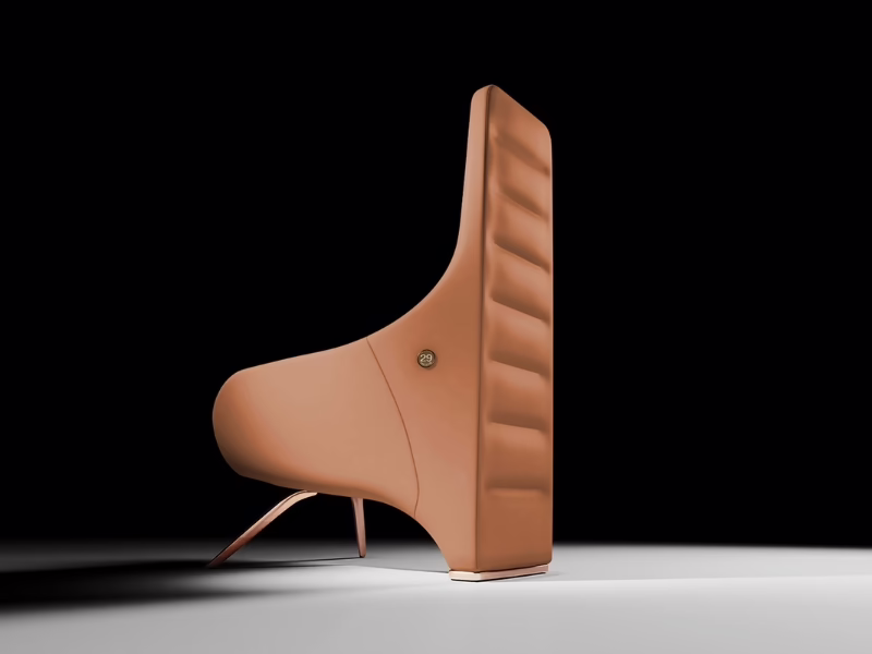 Milano Armchair studio view, back-side