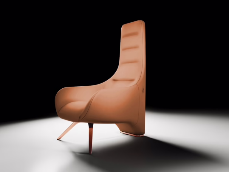 Milano Armchair studio view, front-side