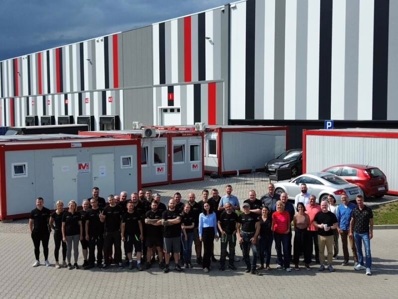Group shot of the Box17 design team outside their studio